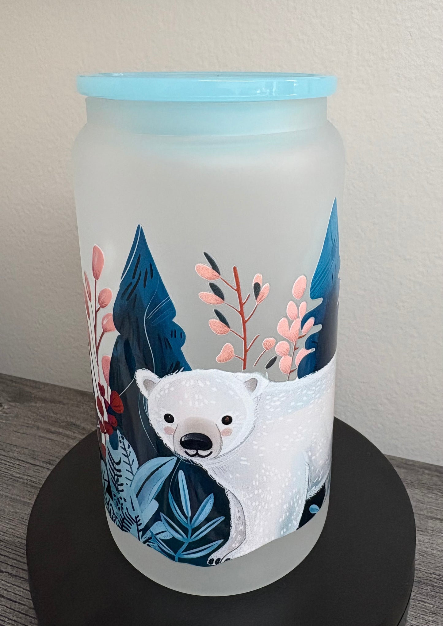Pre-Made Frosted Blue Bear Cup