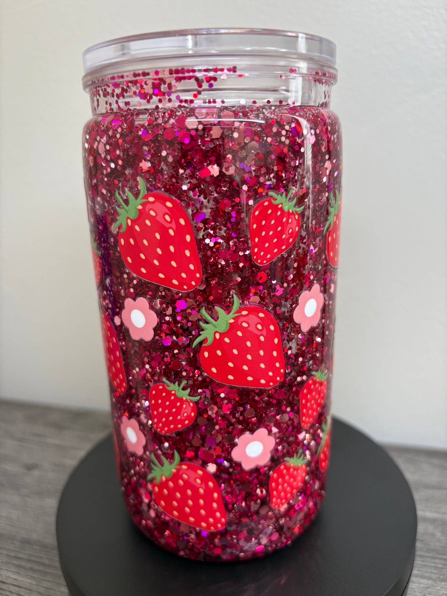 Pre-Made Strawberry Snowglobe